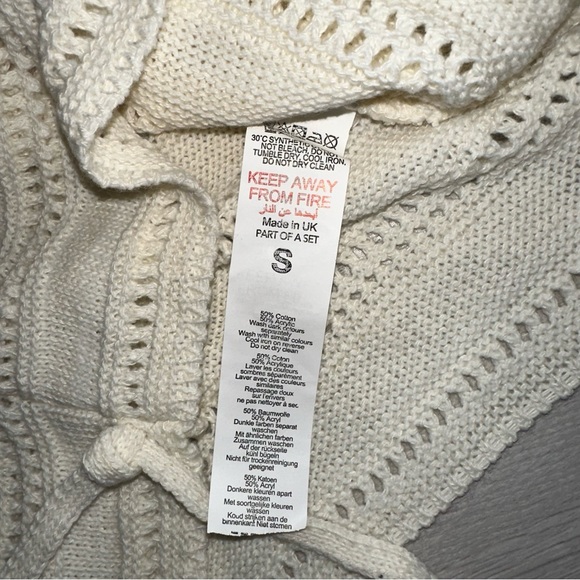 NWT Boohoo Crochet Lace Up Bralet and Skirt Co-ord in White Size Small - Picture 8 of 10